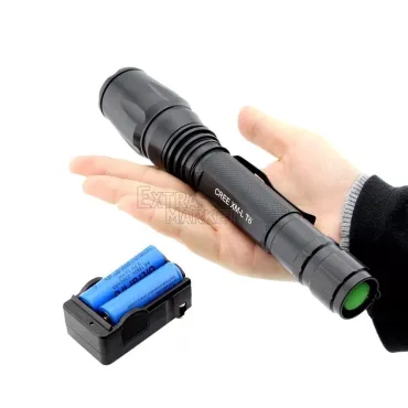 Мощен акумулаторен метален CREE LED T6 фенер със зуум функция
