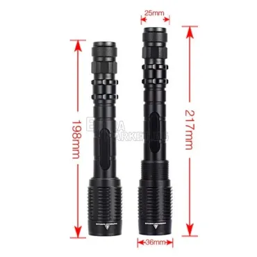 Мощен акумулаторен CREE LED T6 фенер POLICE 800000W