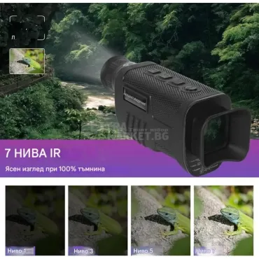 Монокъл NIGHT VISION 1-X цифрово увеличение и 2x25 нощно виждане камера оптика за лов