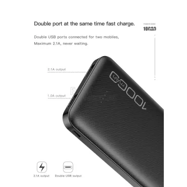 Мобилна батерия AWEI Power Bank 10000 mah за телефон/таблет