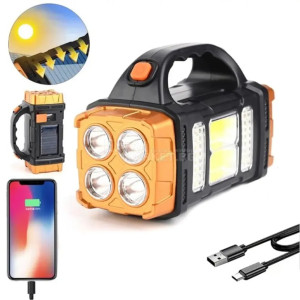 Многофункционален LED преносим фенер HB-2678 с USB и соларно зареждане
