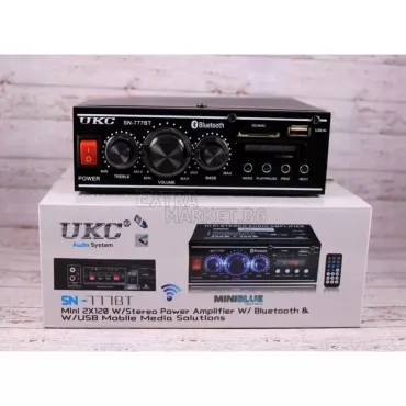 Мини стерео двуканален усилвател SN-777BT Bluetooth/USB/FM