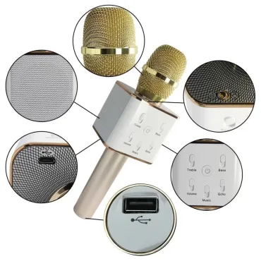 Микрофон-караоке Q7 bluetooth свързване