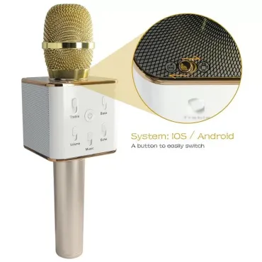 Микрофон-караоке Q7 bluetooth свързване