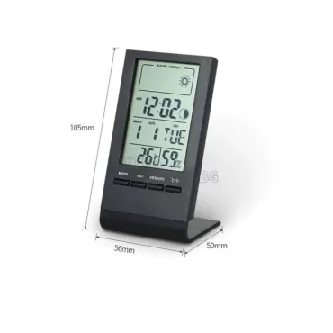 Метео станция: часовник + термометър + хигрометър с LCD дисплей TH100