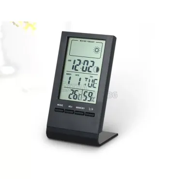 Метео станция: часовник + термометър + хигрометър с LCD дисплей TH100