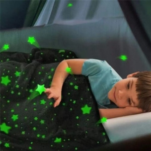 Magic Blanket Детско Розово/Сиво светещо в тъмното плюшено одеяло