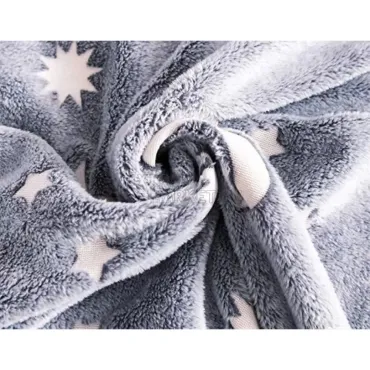 Magic Blanket Детско Розово/Сиво светещо в тъмното плюшено одеяло