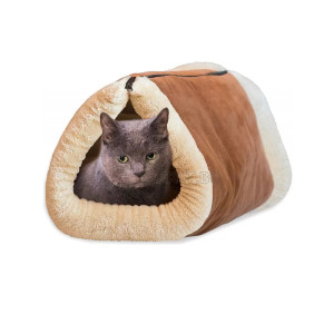 Легло и къщичка тунел за котки и домашни любимци Kitty Shack 2 в 1