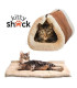 Легло и къщичка тунел за котки и домашни любимци Kitty Shack 2 в 1