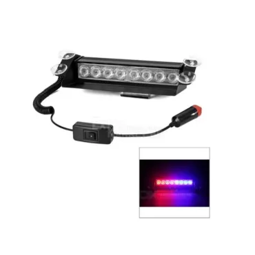 LED сигнална лампа стробоскоп 12V за предно стъкло на кола