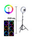 LED Ринг-лампа RGB (12 инча) 15 Цвята+Бяло с трипод 210 сантиметра