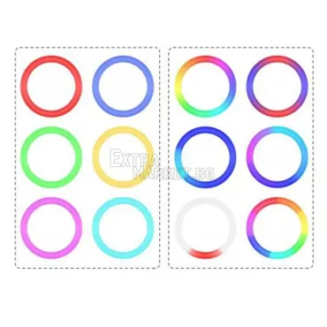 LED Ринг-лампа RGB (12 инча) 15 Цвята+Бяло с трипод 210 сантиметра