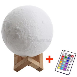LED Озаряваща луна-лампа 3D Moon light със сензорно управление