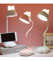 Led настолна лампа със стойка за телефон - форма на котка