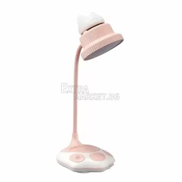 Led настолна лампа със стойка за телефон - форма на котка