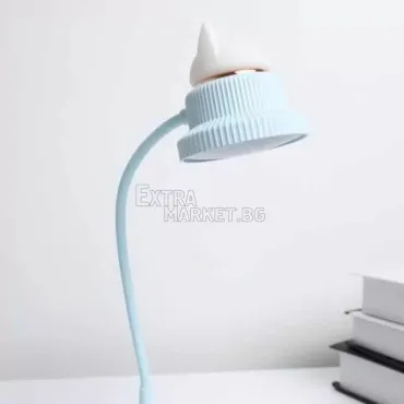 Led настолна лампа със стойка за телефон - форма на котка