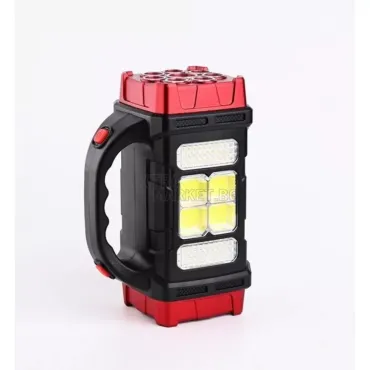 LED многофункционален преносим авариен прожектор-фенер с USB/соларно зареждане