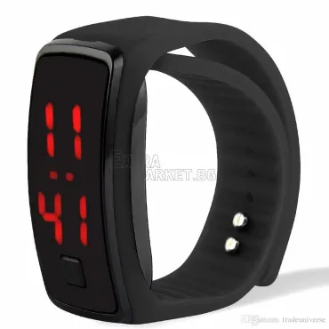 LED дигитален часовник-гривна от силикон за фитнес