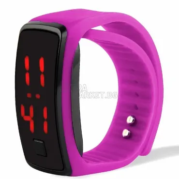 LED дигитален часовник-гривна от силикон за фитнес