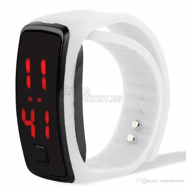 LED дигитален часовник-гривна от силикон за фитнес