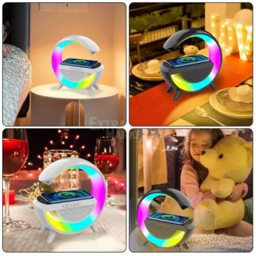 LED Безжично зарядно радио колонка лампа Bluetooth