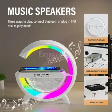 LED Безжично зарядно радио колонка лампа Bluetooth