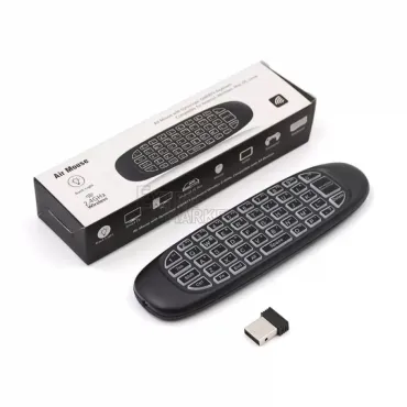 LED Безжична Qwerty Клавиатура с Air Mouse Дистанционно