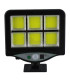 Лампа със соларен панел и 128 COB LED диода-дистанционно, сензор за движение и фотоклетка