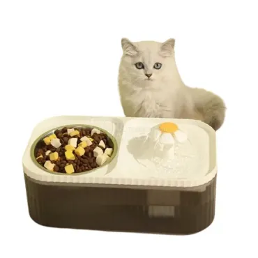 Купа за хранене с фонтан течаща прясна вода за куче и коте