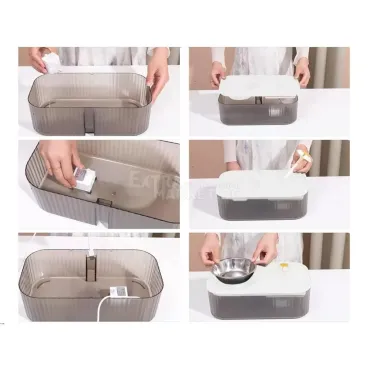 Купа за хранене с фонтан течаща прясна вода за куче и коте