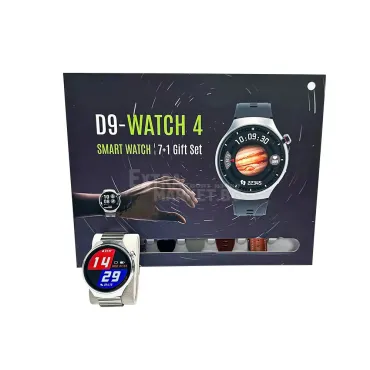Кръгъл Смарт часовник D9-WATCH 4 със седем каишки