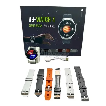 Кръгъл Смарт часовник D9-WATCH 4 със седем каишки
