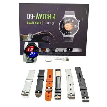 Кръгъл Смарт часовник D9-WATCH 4 със седем каишки
