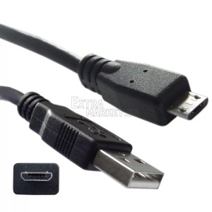 Кръгъл кабел за пренос на данни и зареждане micro USB към USB 2.0