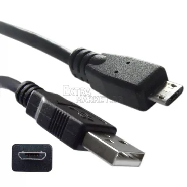 Кръгъл кабел за пренос на данни и зареждане micro USB към USB 2.0