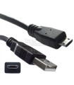 Кръгъл кабел за пренос на данни и зареждане micro USB към USB 2.0
