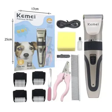 Комплект машинка за подстригване на любимци KEMEI KM-1056