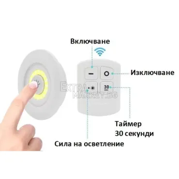 Комплект LED лампи (3 в 1) Дистанционно управление, Таймер и Димер