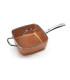 Комплект Copper Pan квадратен тиган със стъклен капак-5 начина на готвене