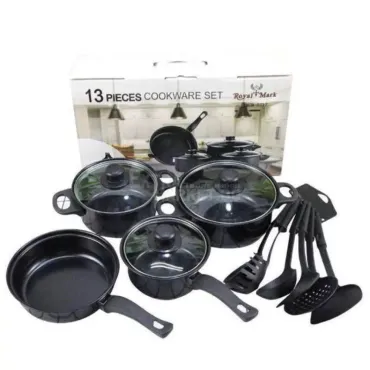 Комплект 13 части тенджери, кесерола и тиган заедно с прибори royal mark