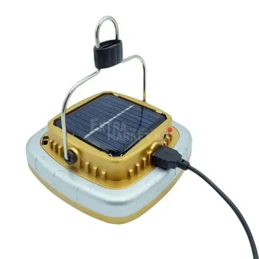 Компактна LED соларна лампа-Power Bank с кука за закачване