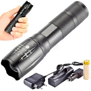 CREE LED T6 метален фенер BL-1831 със стойка и изнесен спусък