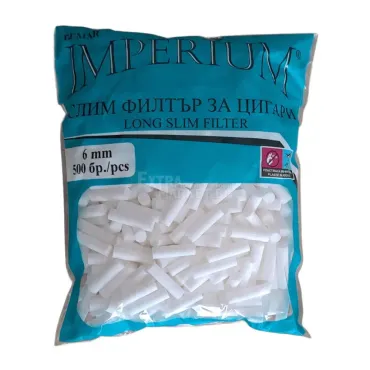 IMPERIUM 500 броя плик филтри за цигари slim long 6 мм х 22 мм.