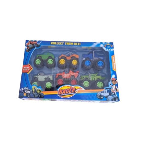 Игрален комплект със шест състезателни колички monster truck