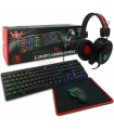 Геймърски комплект E-SPORTS за компютър от 4 части с LED светлина