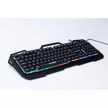 Геймърска LED светеща метална клавиатура с USB кабел