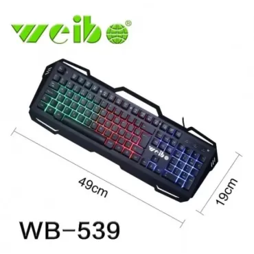 Геймърска LED светеща метална клавиатура с USB кабел