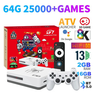 Game Box 8K Android TV Ретро Конзола – 25 000+ Игри + 2 Джойстика