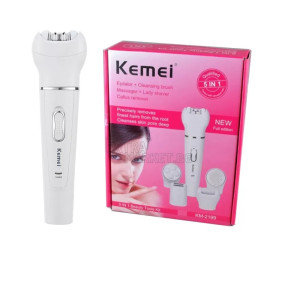 Епилатор Kemei 5 в 1 - KM 2199 за бръснене, масаж, почистване и ексфолиране